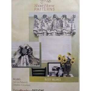 Rare New Kasey valance pattern by Show Home Pate Meadows designs Factory Fold